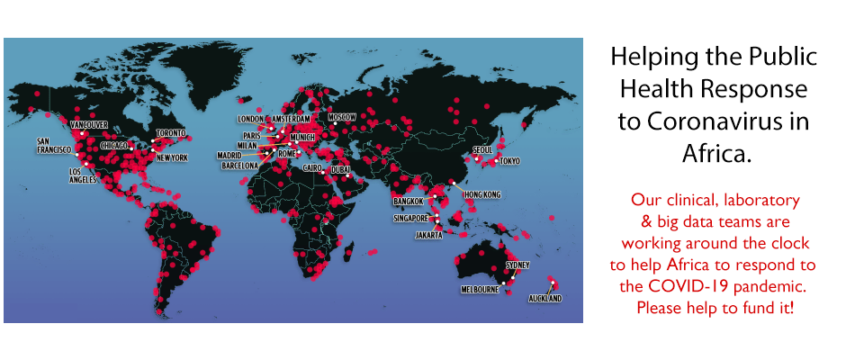 Helping the Public Health Response to Coronavirus in Africa and abroad. Become part of this help to fund it!