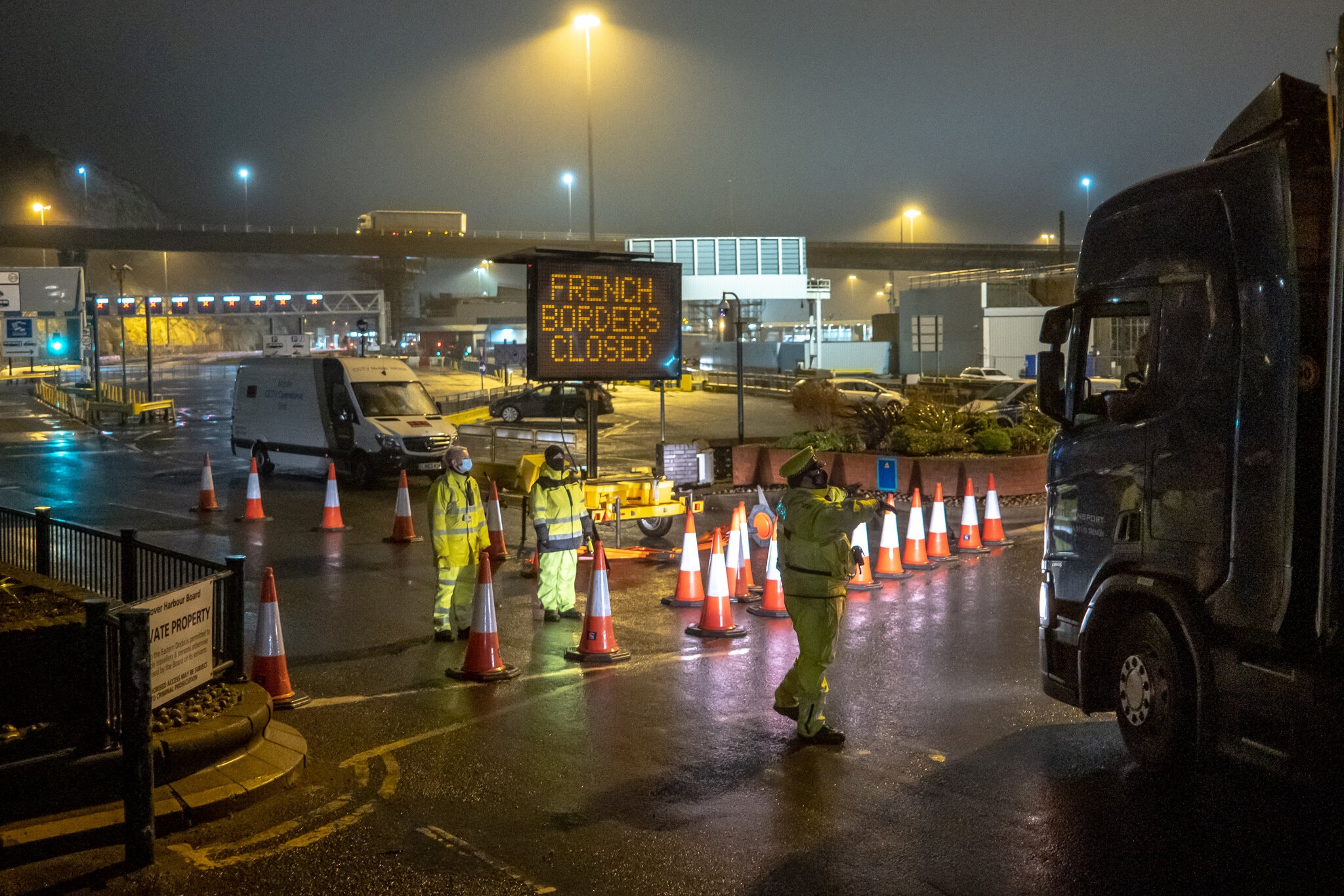 The closed port at Dover, England, last month.Credit...Andrew Testa for The New York Times