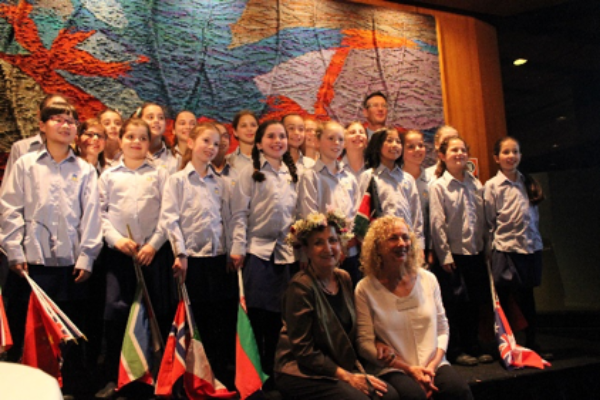 The highlight of the night though was the singing of the children's choir led by Michael's wife - especially the song welcoming all the different nations to the meeting