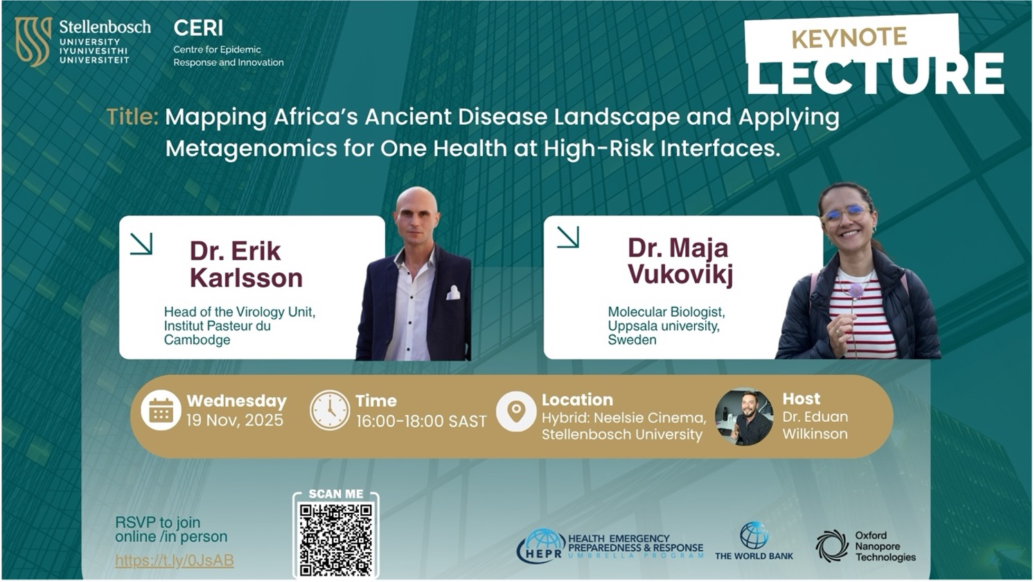 Mapping Africa's Anciente Disease Landscape and Applying Metagenomics for One Health at High-Risk Interfaces.